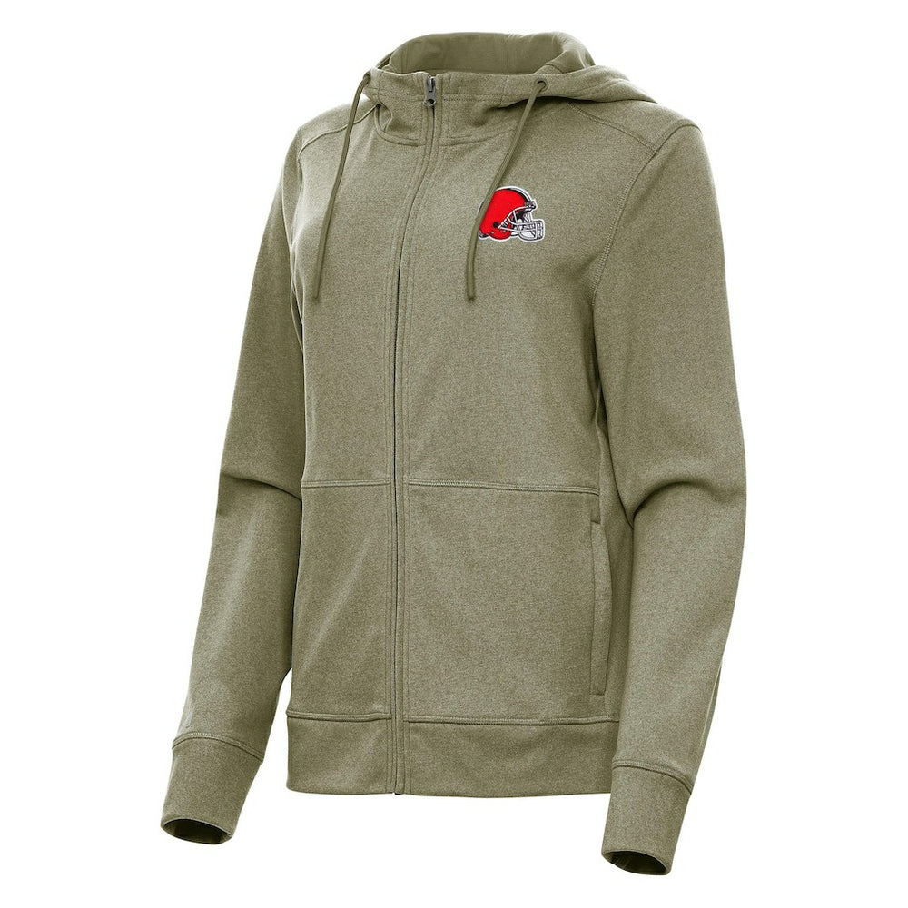 Cleveland Browns Antigua Women's Seeker Full-Zip Hoodie Jacket | NFL New