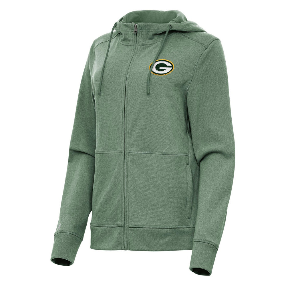 Green Bay Packers Antigua Women's Seeker Full-Zip Hoodie Jacket | NFL Outlet