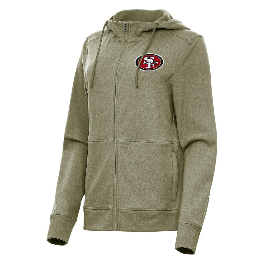 San Francisco 49ers Antigua Women's Seeker Full-Zip Hoodie Jacket | NFL Online