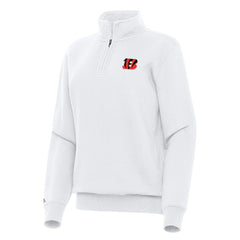 Cincinnati Bengals Antigua Women's Victory Quarter-Zip Top | NFL New