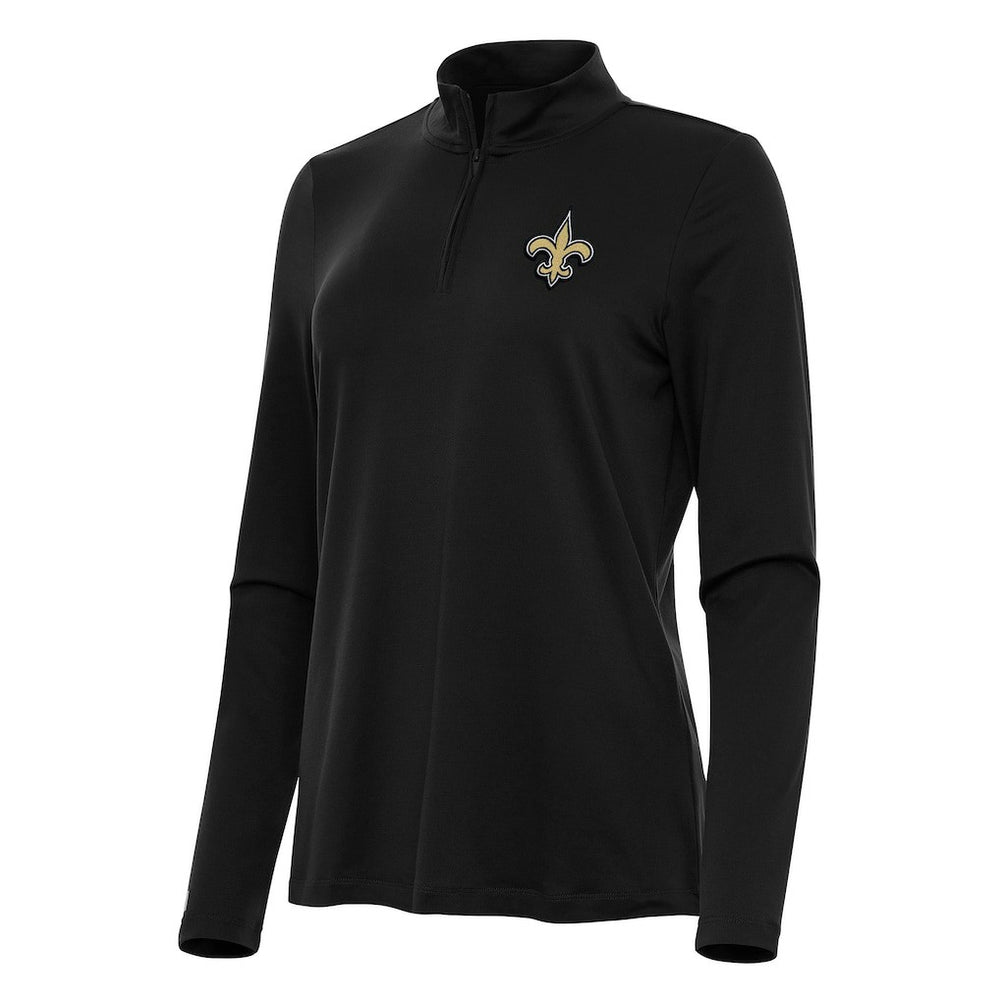 New Orleans Saints Antigua Women's Reprocess Quarter-Zip Top | NFL Outlet
