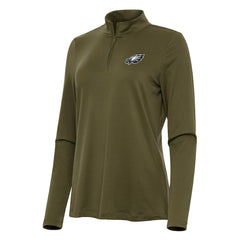 Philadelphia Eagles Antigua Women's Reprocess Quarter-Zip Top | NFL Discount
