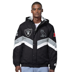 Las Vegas Raiders OVO x Starter Sideline Full-Snap Puffer Jacket | NFL New