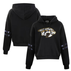 Nashville Predators Cuce Women's Sequin Cropped Pullover Hoodie - NHL Hoodies