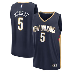 Navy Dejounte Murray New Orleans Pelicans Fast Break Replica Player Jersey | NBA