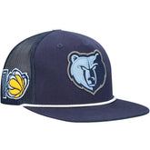 Navy Memphis Grizzlies Roper Trucker Snapback Hat | NBA