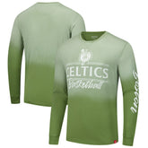 Olive Boston Celtics Sportiqe Unisex Sun Fade Vintage Mohave Long Sleeve T-Shirt | NBA