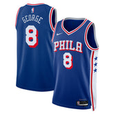 Royal Paul George Philadelphia 76ers Unisex 2024 Offseason Addition Swingman Jersey | NBA
