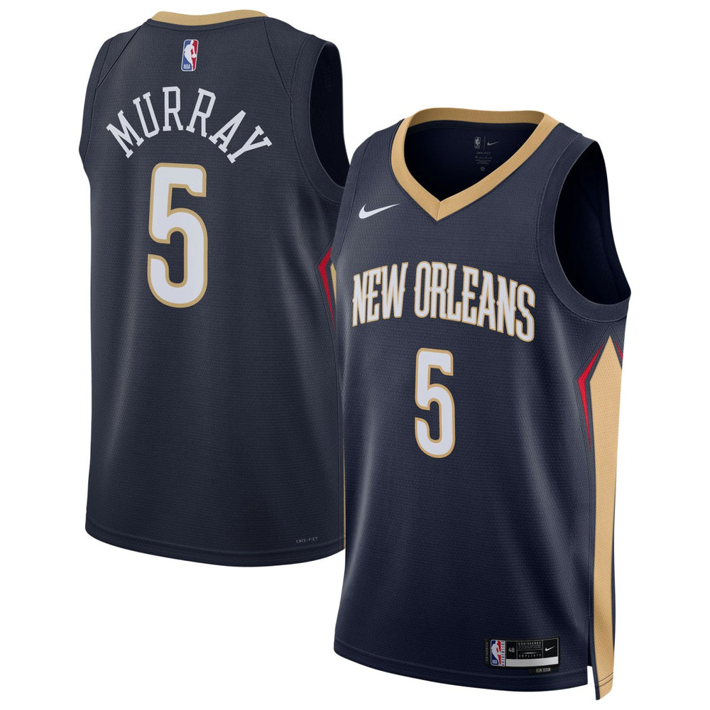 Navy Dejounte Murray New Orleans Pelicans Unisex 2024 Offseason Addition Swingman Jersey | NBA