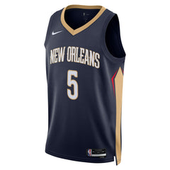 Navy Dejounte Murray New Orleans Pelicans Unisex 2024 Offseason Addition Swingman Jersey | NBA