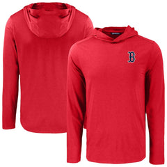 Boston Red Sox Cutter & Buck Coastline Epic Comfort Recycled Eco Hoodie Long Sleeve T-Shirt - MLB Hoodies