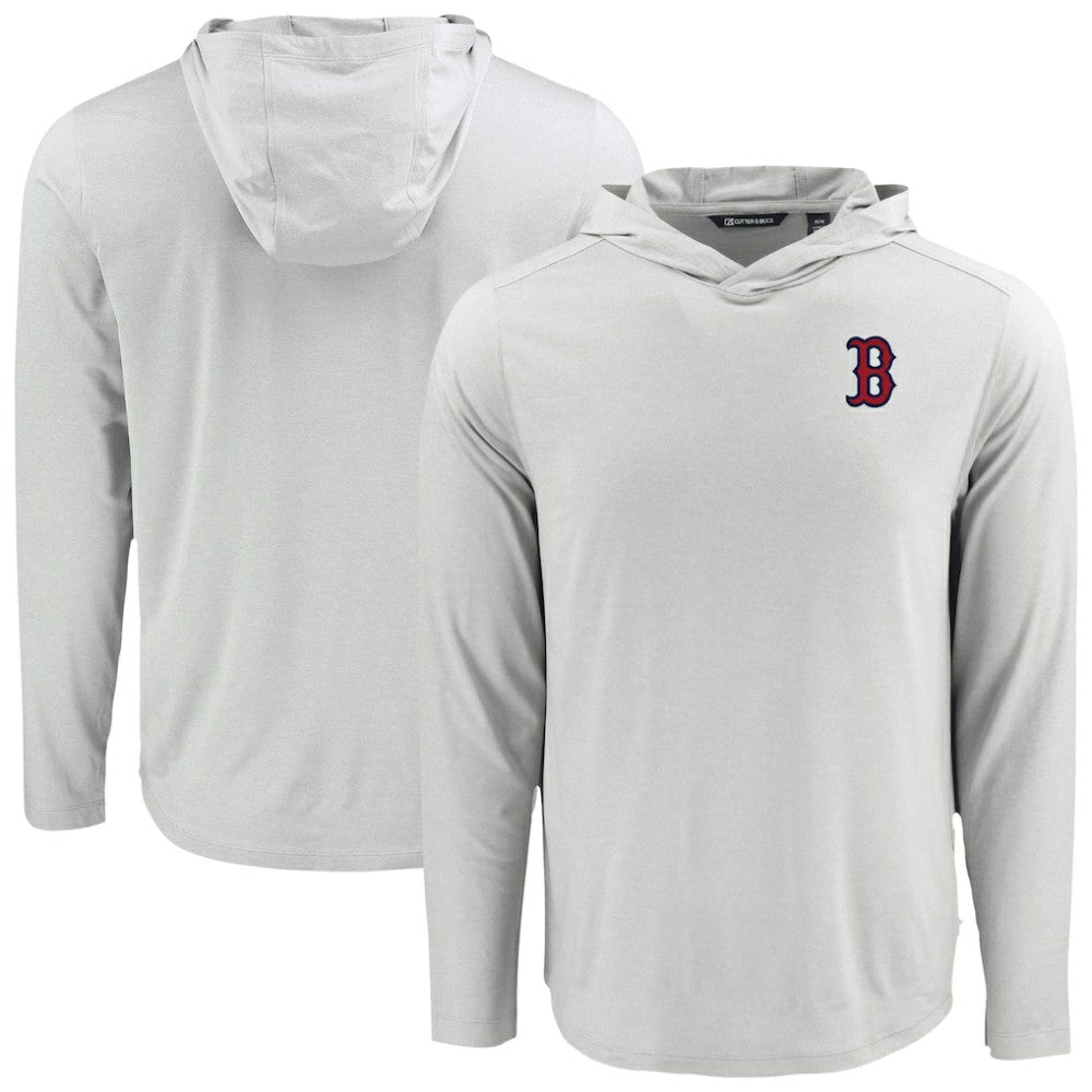 Boston Red Sox Cutter & Buck Coastline Epic Comfort Recycled Eco Hoodie Long Sleeve T-Shirt - MLB Hoodies