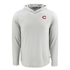 Cincinnati Reds Cutter & Buck Coastline Epic Comfort Recycled Eco Hoodie Long Sleeve T-Shirt - MLB Hoodies