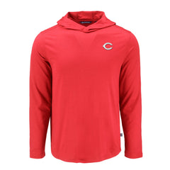 Cincinnati Reds Cutter & Buck Coastline Epic Comfort Recycled Eco Hoodie Long Sleeve T-Shirt - MLB Hoodies