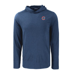 Chicago Cubs Cutter & Buck Coastline Epic Comfort Recycled Eco Hoodie Long Sleeve T-Shirt - MLB Hoodies