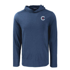 Chicago Cubs Cutter & Buck Coastline Epic Comfort Recycled Eco Hoodie Long Sleeve T-Shirt - MLB Hoodies