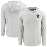 Milwaukee Brewers Cutter & Buck Coastline Epic Comfort Recycled Eco Hoodie Long Sleeve T-Shirt - MLB Hoodies