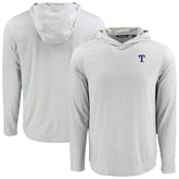Texas Rangers Cutter & Buck Coastline Epic Comfort Recycled Eco Hoodie Long Sleeve T-Shirt - MLB Hoodies