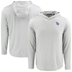 Tampa Bay Rays Cutter & Buck Coastline Epic Comfort Recycled Eco Hoodie Long Sleeve T-Shirt - MLB Hoodies