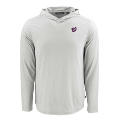 Washington Nationals Cutter & Buck Coastline Epic Comfort Recycled Eco Hoodie Long Sleeve T-Shirt - MLB Hoodies