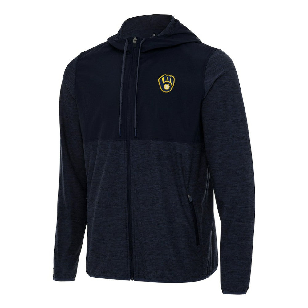 Milwaukee Brewers Antigua Sway Full-Zip Hoodie - MLB Hoodies