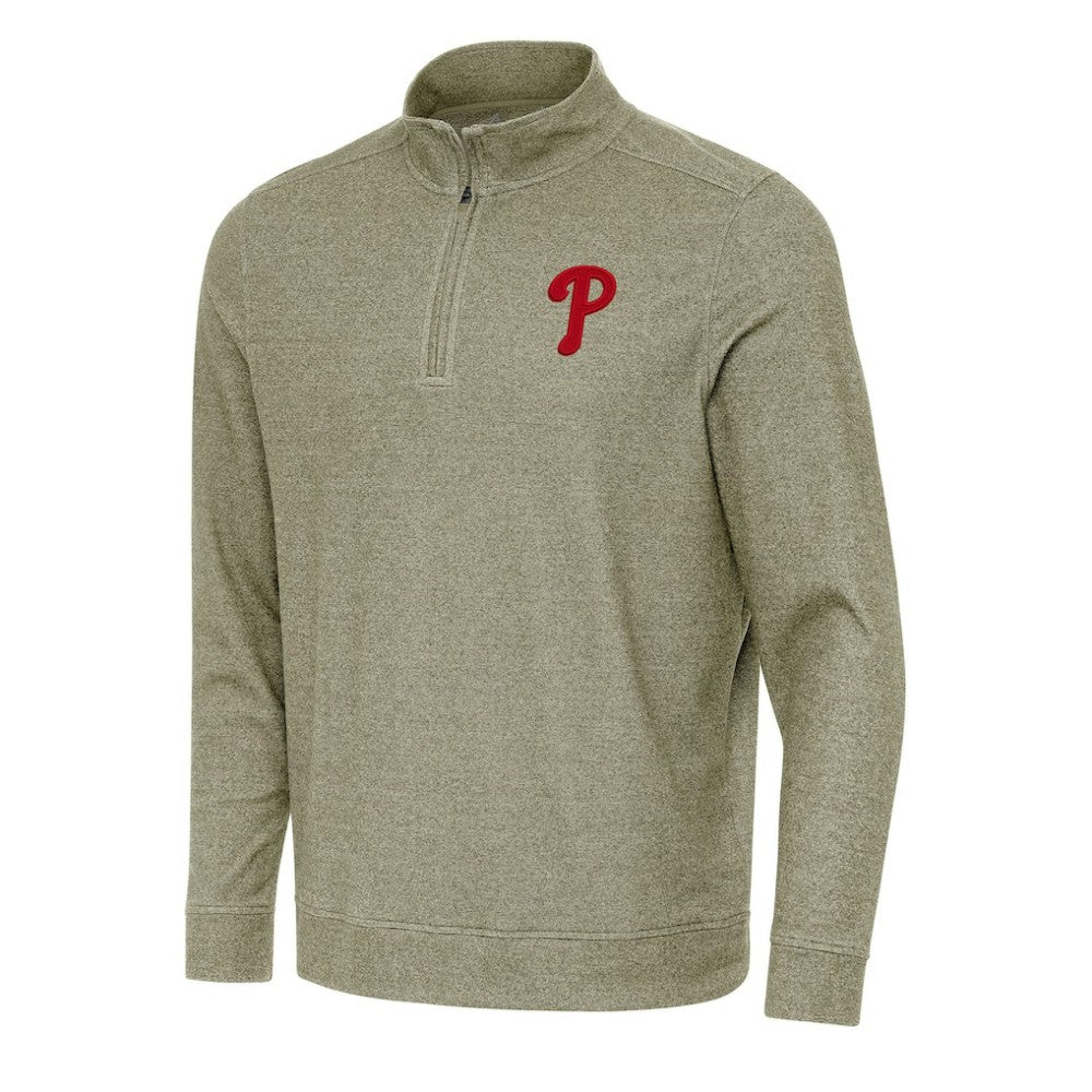 Philadelphia Phillies Antigua Subtle Quarter-Zip Sweatshirt - MLB Sweatshirts