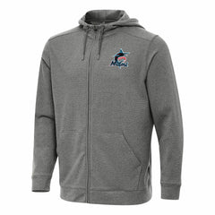 Miami Marlins Antigua Effortless Full-Zip Hooded Jacket - MLB Jackets