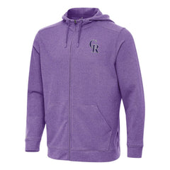 Colorado Rockies Antigua Effortless Full-Zip Hooded Jacket - MLB Jackets