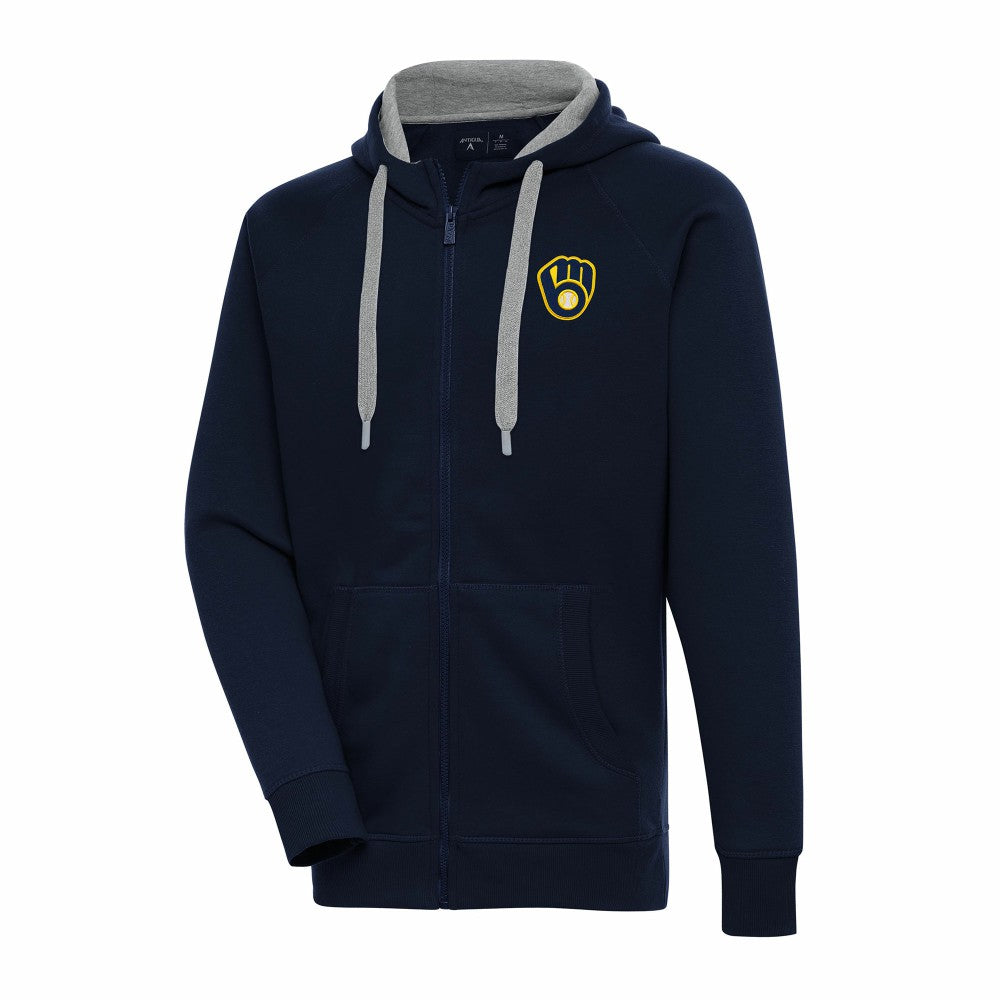 Milwaukee Brewers Antigua Big & Tall Victory Full-Zip Hoodie Jacket - MLB Jackets