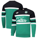 Kelly Green/Black Boston Celtics Hardwood Classics Vintage Logo Head Coach Pullover Sweatshirt | NBA
