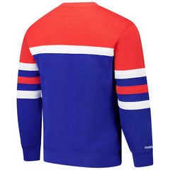 Royal/Red Denver Nuggets Hardwood Classics Vintage Logo Head Coach Pullover Sweatshirt sale | NBA