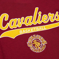 Wine Cleveland Cavaliers Hardwood Classics Felt Applique Slub T-Shirt sale | NBA