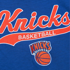Blue New York Knicks Hardwood Classics Felt Applique Slub T-Shirt | NBA