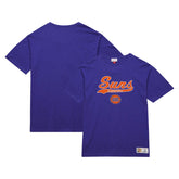 Purple Phoenix Suns Hardwood Classics Felt Applique Slub T-Shirt | NBA