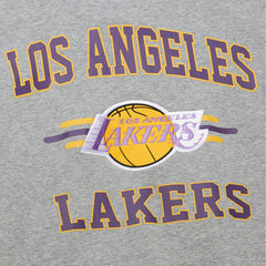 Heather Gray Los Angeles Lakers Hardwood Classics All Over 4.0 Pullover Sweatshirt | NBA