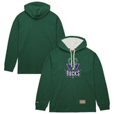 Green Milwaukee Bucks Hardwood Classics Lightweight Thermal Pullover Hoodie | NBA