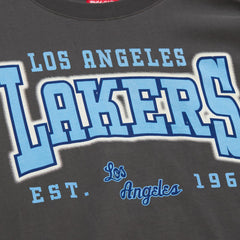 Charcoal Los Angeles Lakers Women's Hardwood Classics Oversized Boyfriend T-Shirt | NBA