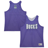 Purple/White Milwaukee Bucks Hardwood Classics Reversible Mesh Practice Jersey | NBA