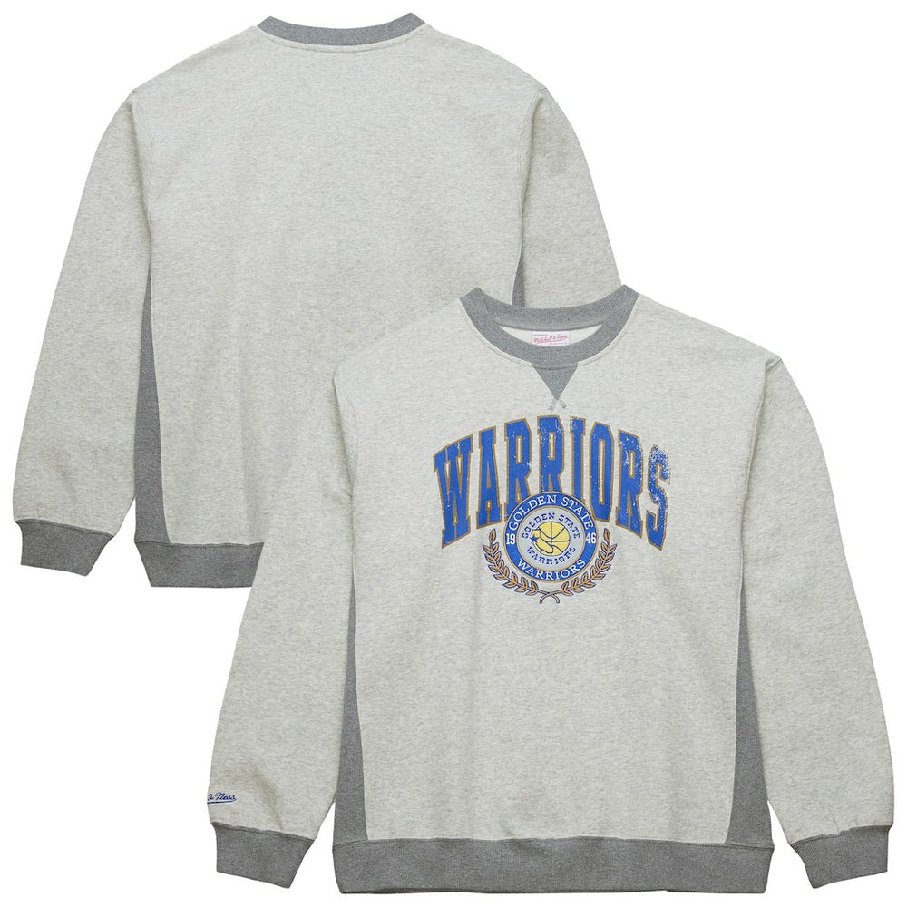 Heather Gray Golden State Warriors Vintage Logo Pullover Sweatshirt sale | NBA