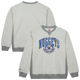 Heather Gray Denver Nuggets Vintage Logo Pullover Sweatshirt sale | NBA