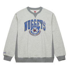 Heather Gray Denver Nuggets Vintage Logo Pullover Sweatshirt sale | NBA