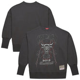 Charcoal Chicago Bulls Women's Hardwood Classics Lightweight Pullover Sweatshirt | NBA