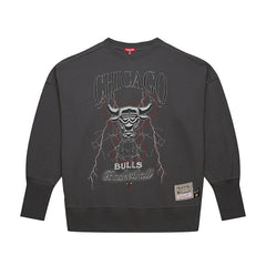 Charcoal Chicago Bulls Women's Hardwood Classics Lightweight Pullover Sweatshirt | NBA