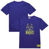 Purple Milwaukee Bucks Hardwood Classics Neon Nights Premium T-Shirt | NBA