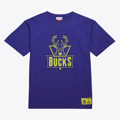 Purple Milwaukee Bucks Hardwood Classics Neon Nights Premium T-Shirt | NBA