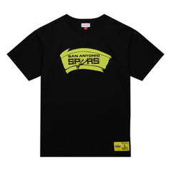 Black San Antonio Spurs Hardwood Classics Neon Nights Premium T-Shirt | NBA