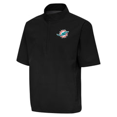 Miami Dolphins Antigua Brisk Short Sleeve Quarter-Zip Windshirt | NFL Hot