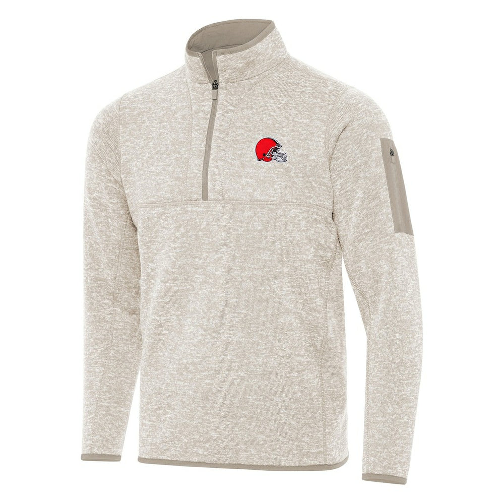Cleveland Browns Antigua Fortune Quarter-Zip Pullover Jacket | NFL US