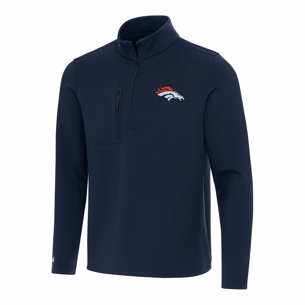 Denver Broncos Antigua Insider Quarter-Zip Pullover Top | NFL Sale