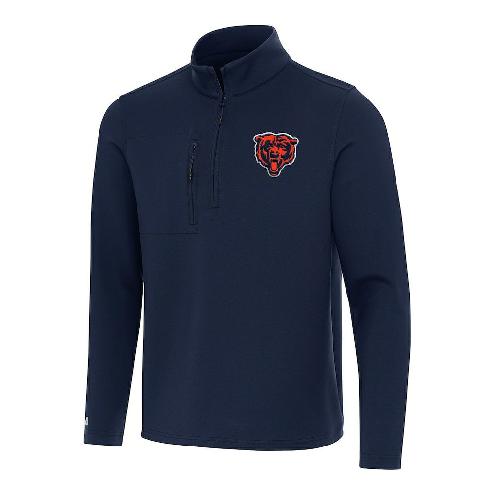 Chicago Bears Antigua Bear Logo Insider Quarter-Zip Pullover Top | NFL Near me